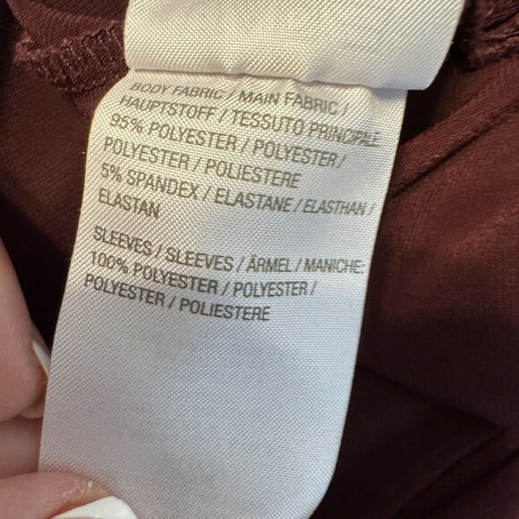 Susan Graver Tunic Top Womens Size 2X Burgundy Stretch Liquid Knit Animal Print‎ - Picture 5 of 7